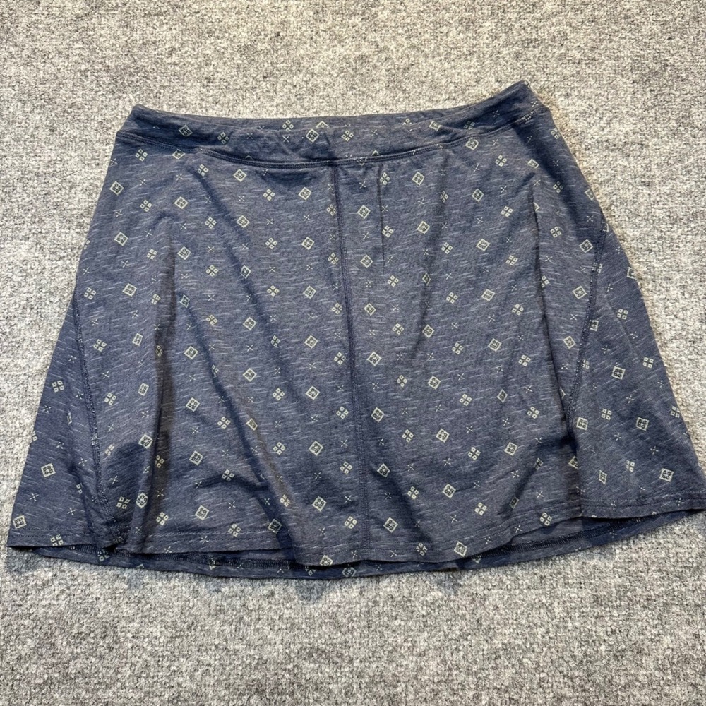 Toad&Co Seleena Skort Women XL Navy Blue Geometric Boho Gorpcore T1842801